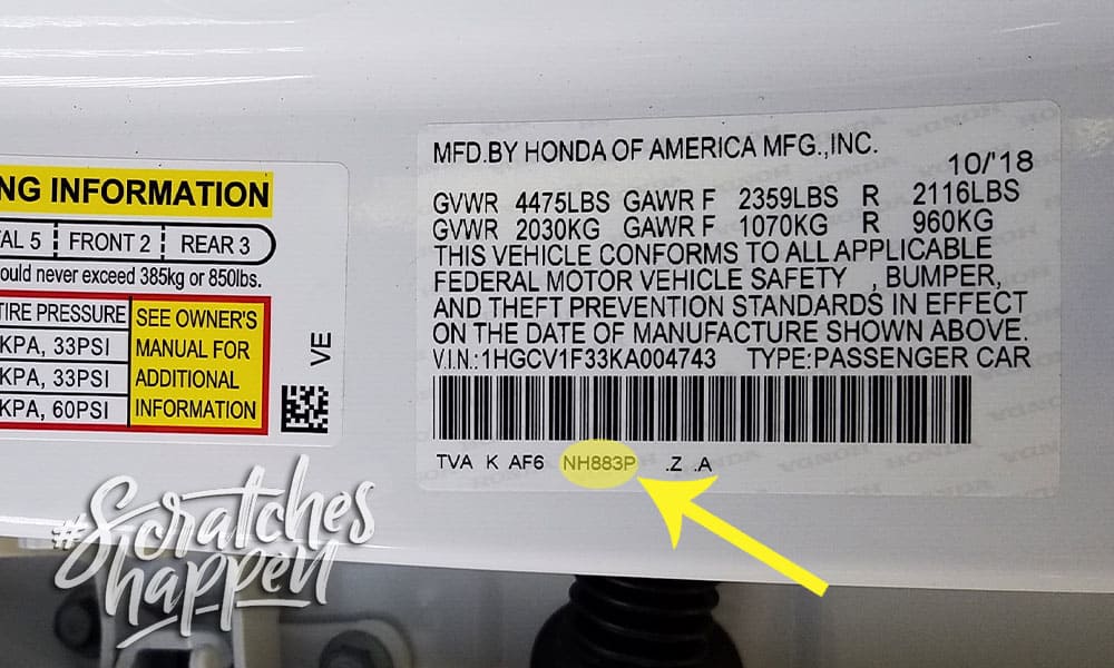 acura-paint-code-location-sticker